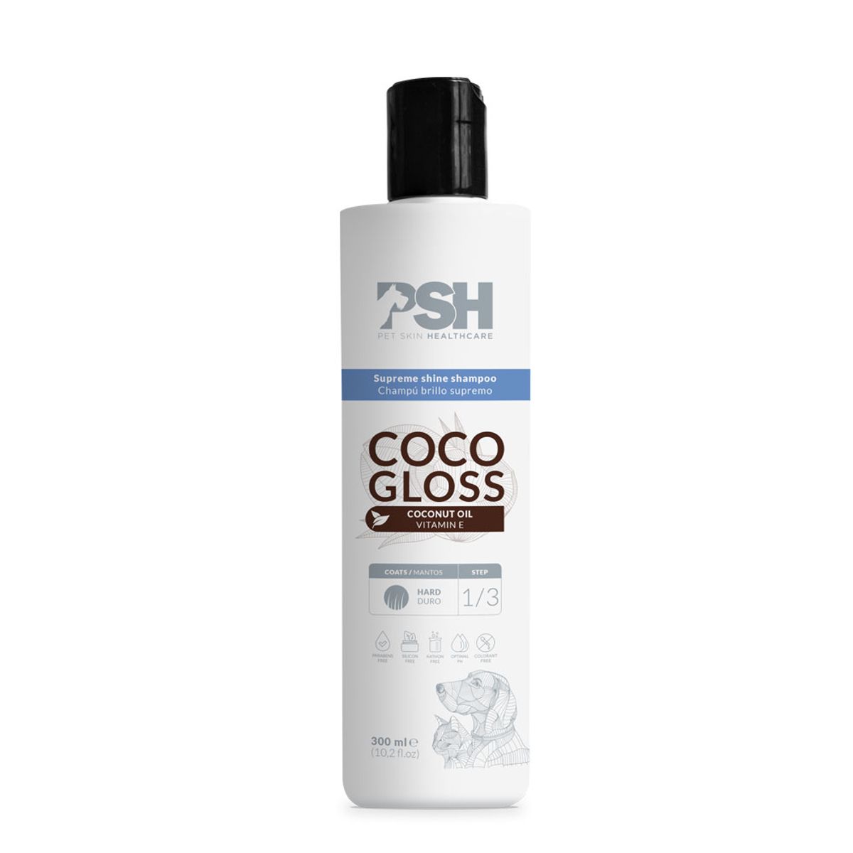 GENERICO - Shampoo Brillo Supremo para Mascotas Coco Gloss PSH 300 ML