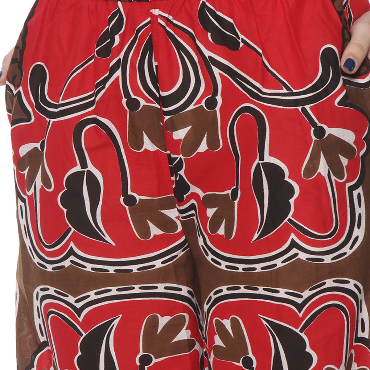 WADOS - PANTALON WIDE LEG ESTAMPADO TIRO ALTO PRETINA BASICA