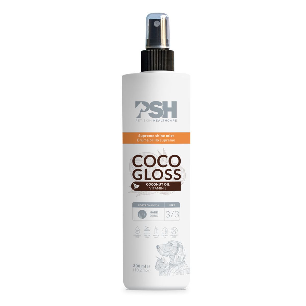 GENERICO - Loción (Bruma) Brillo Supremo para Mascotas Coco Gloss PSH 300 ml