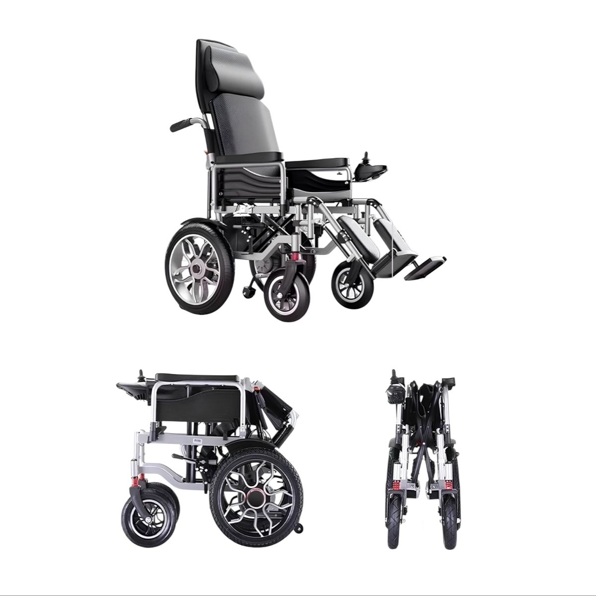 LUBABYCAS - Silla De Ruedas Eléctrica 700W 18KM Plegable Alto Lubabycas