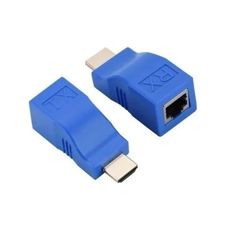 GENERICO - Extensor Hdtv A Ethernet Rj45 Cat5-e/6, 1080p, Hasta 30 Mts