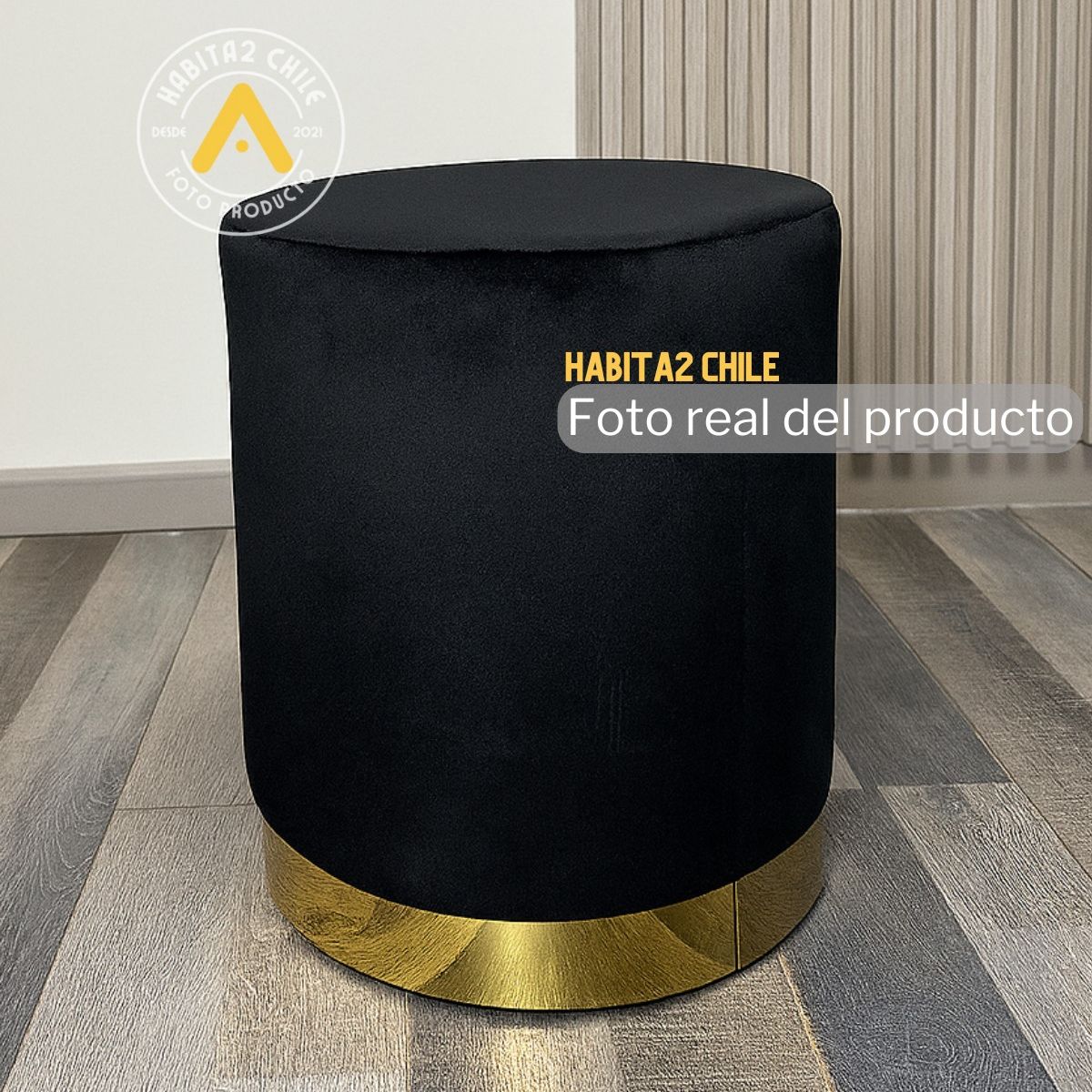 HABITA2 CHILE - Puff Felpa Gold Olivia - Negro