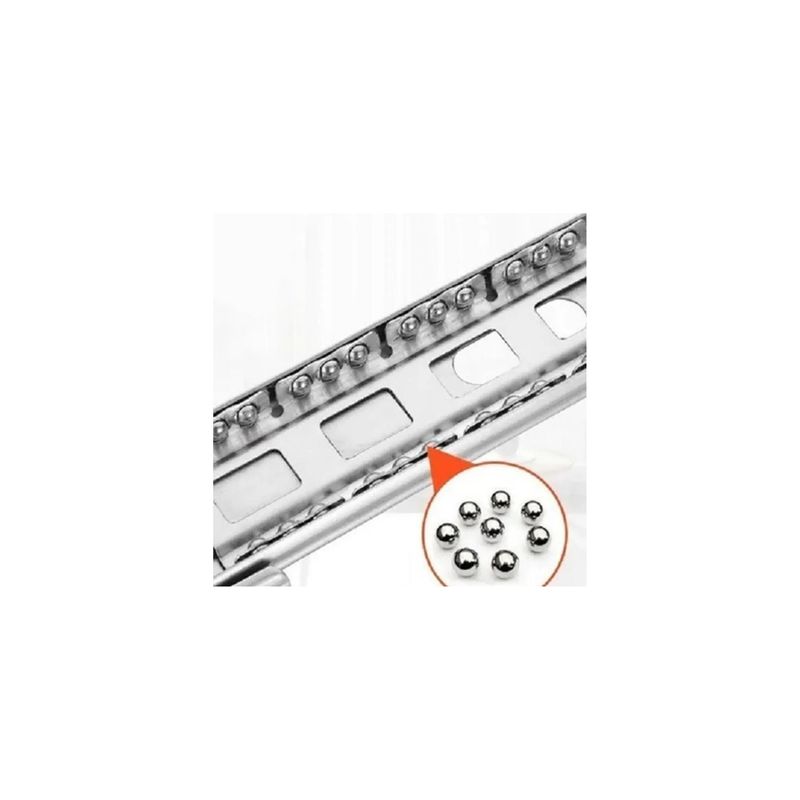 DUCASSE INDUSTRIAL - Corredera Telescópica 45cm cierre suave Color Plateado 2 unidades