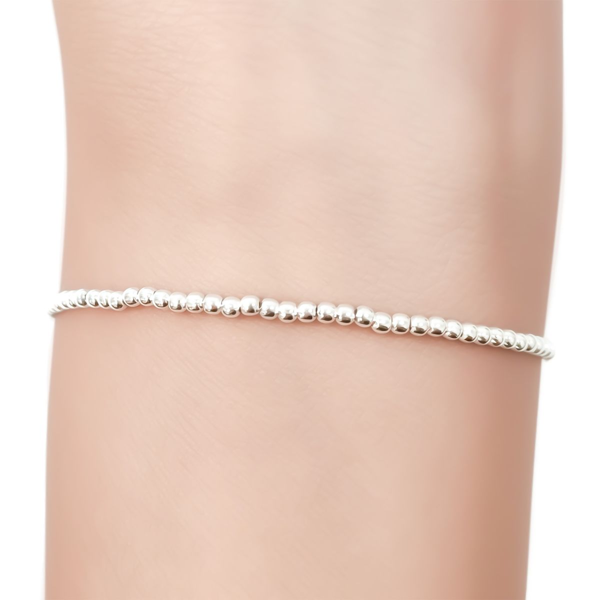 COGGIOLA - Pulsera Bolitas 2mm Plata Fina 925