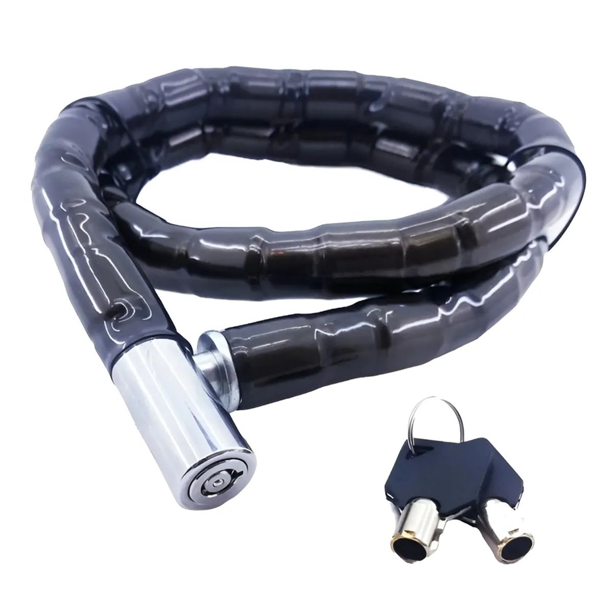 GENERICO - Cadena Candado Cllaves Cab Cobra Moto Bicicleta Reforzada