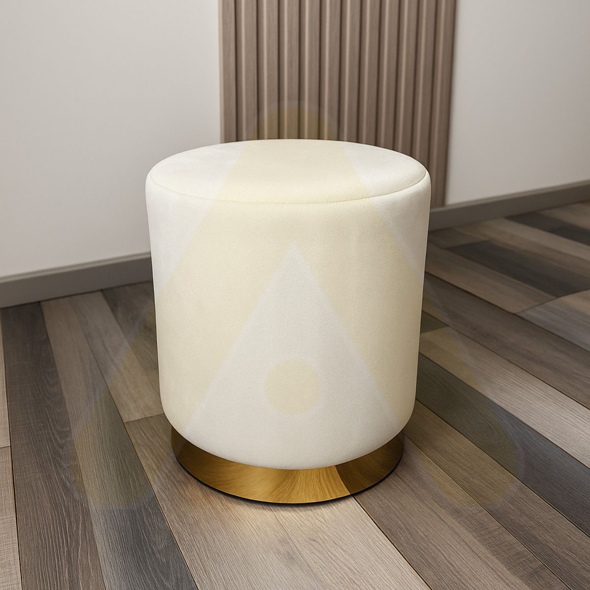HABITA2 CHILE - Puff Felpa Gold Olivia - Blanco Crudo