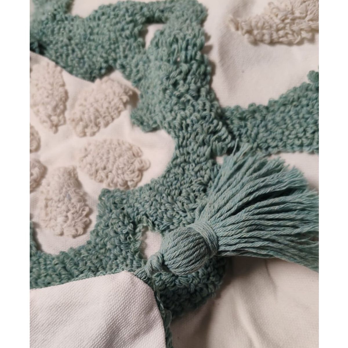 COMPRAPO - Set X 2 Fundas Cojín Boho Flower Aqua 45x45 cm