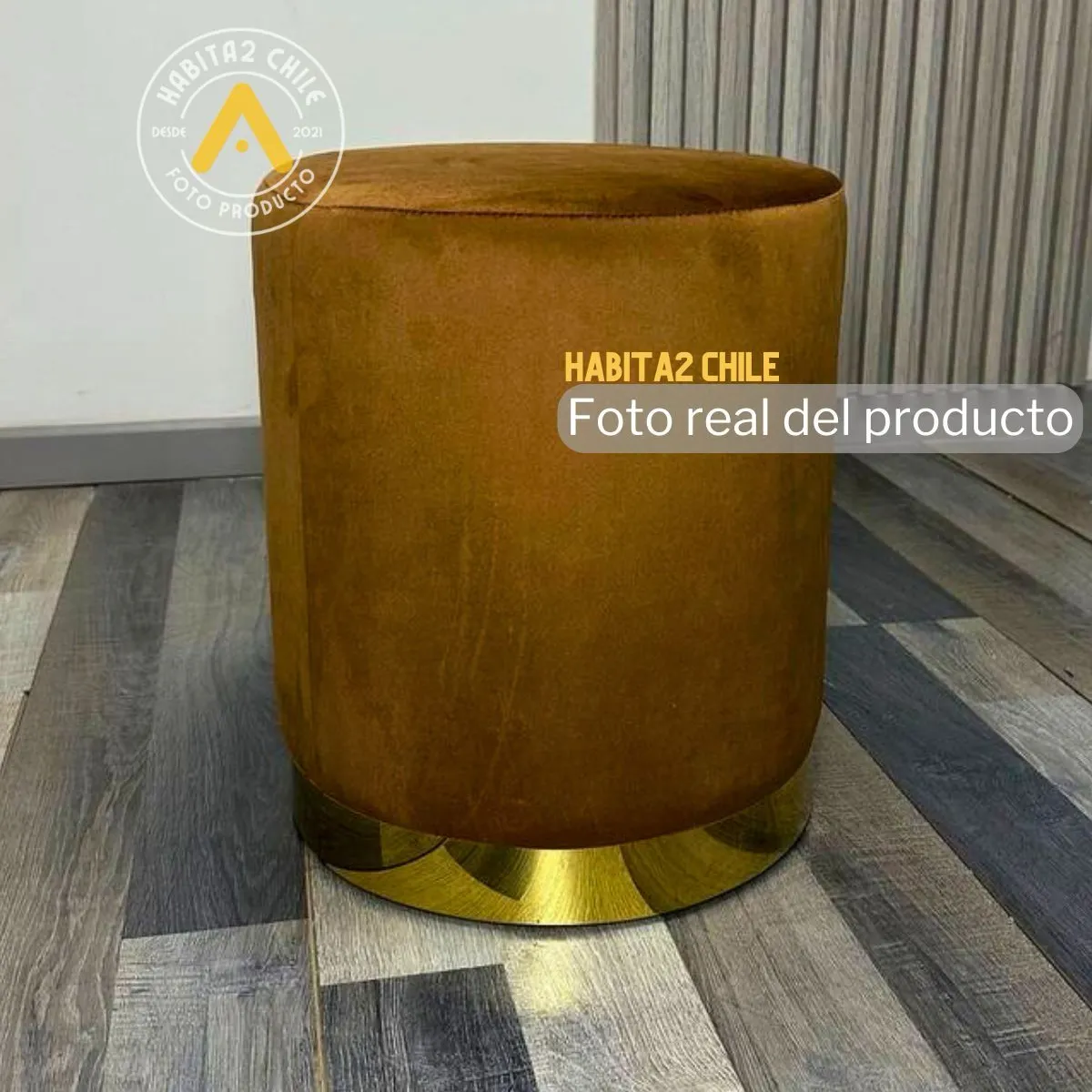 HABITA2 CHILE - Puff Felpa Gold Olivia - Marrón