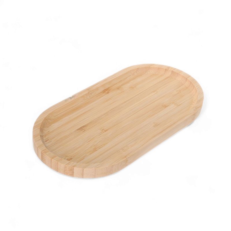 HOMEY - Pack de 4 Tablas De Aperitivos Ovalada, Madera, Multiuso.