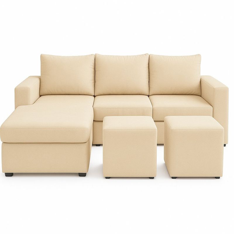 GENERICO - Sofa Seccional 3C Lusso Crudo Chaise Lounge Ambos Lados