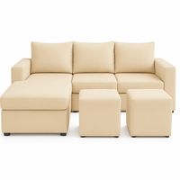 Sofa Seccional 3C Lusso Crudo Chaise Lounge Ambos Lados