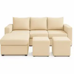 GENERICO - Sofa Seccional 3C Lusso Crudo Chaise Lounge Ambos Lados