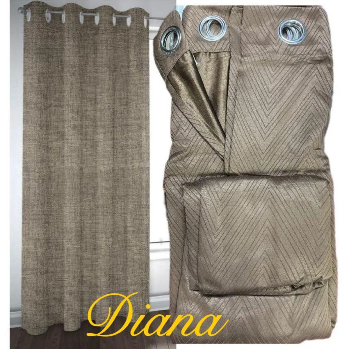 DIANA - Cortinas BlackOut Goma Blanca