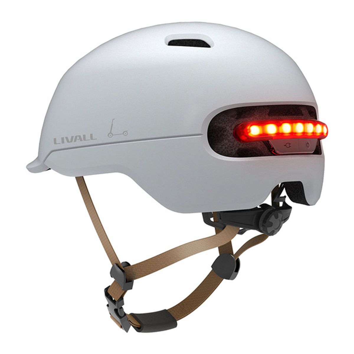 LIVALL - Casco Scooter Adulto - Blanco Talla M