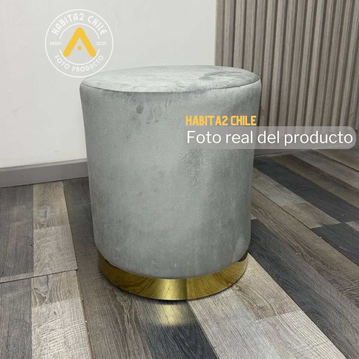 HABITA2 CHILE - Puff Felpa Gold Olivia - Gris
