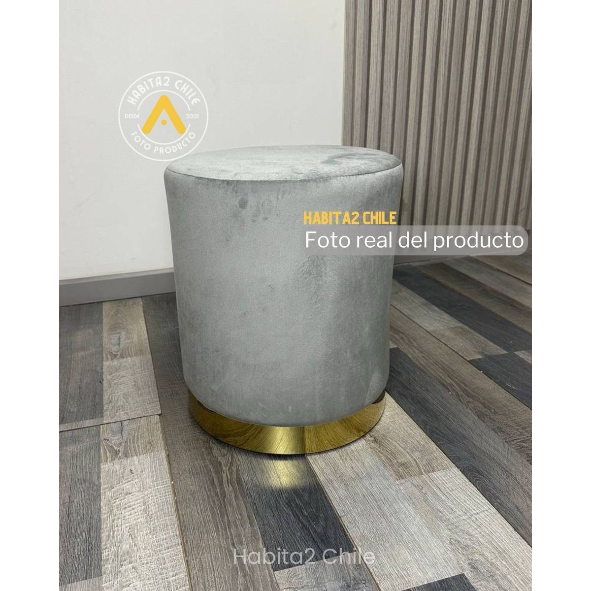 HABITA2 CHILE - Puff Felpa Gold Olivia - Gris