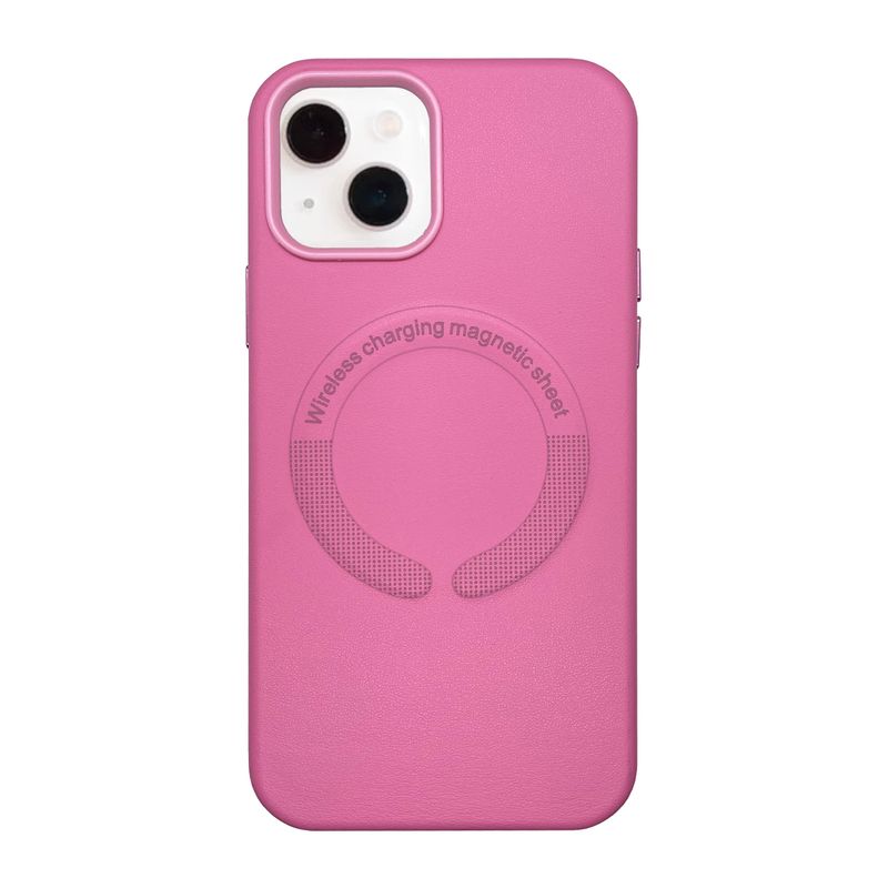 KBOD - Carcasa Antigolpes de Cuero Magnetic Para iPhone 12 Pro Max Rosa