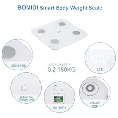 BOMIDI - Balanza Smart Body Composition Scale S1-Blanco