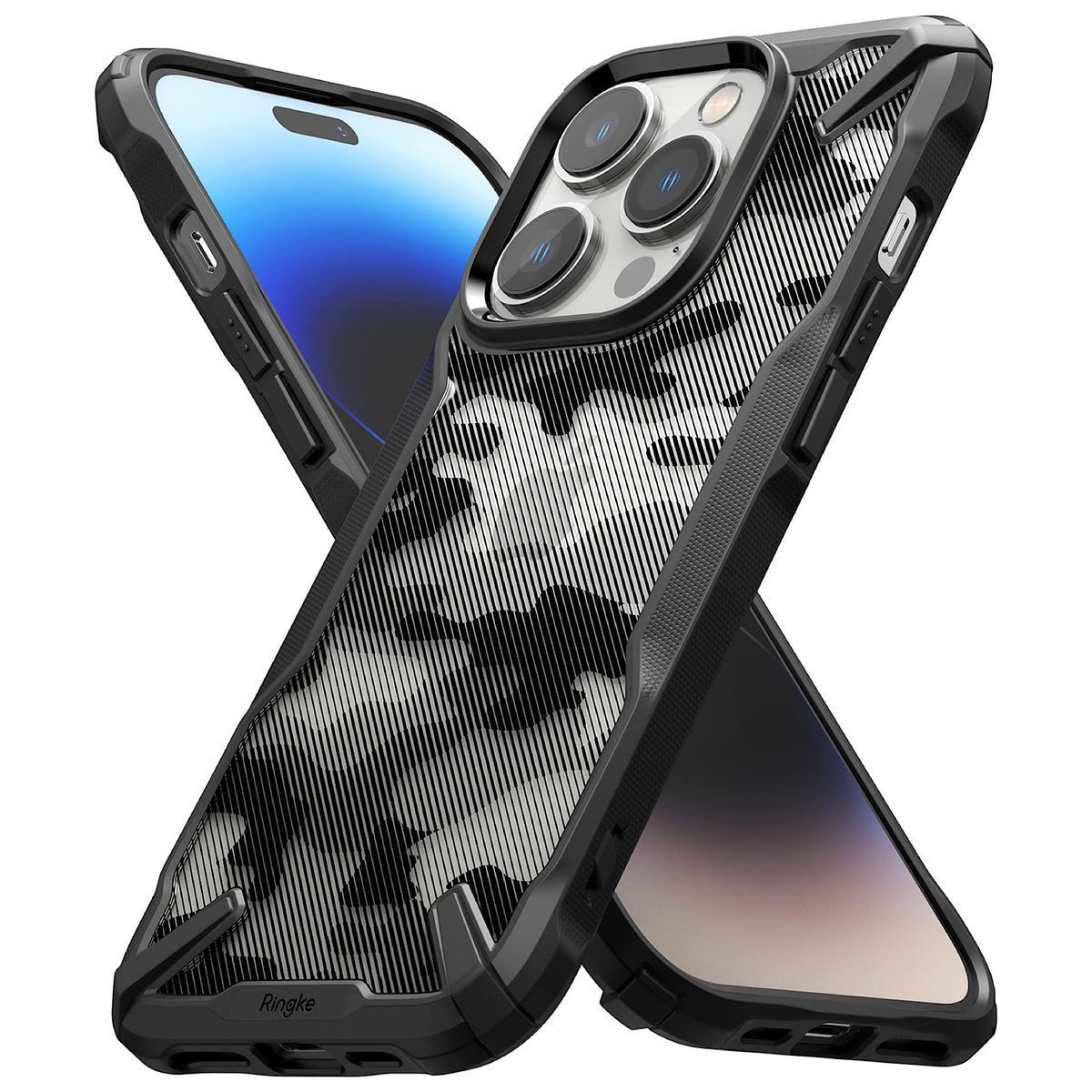 GENERICO - Carcasa Ringke Fusion-X Para iPhone 14 Pro - Camo Black
