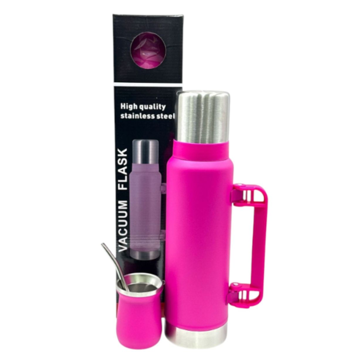 CARIBEE - Termo Mate 120ml + Envase 50ml Bombilla Acero Inoxidable