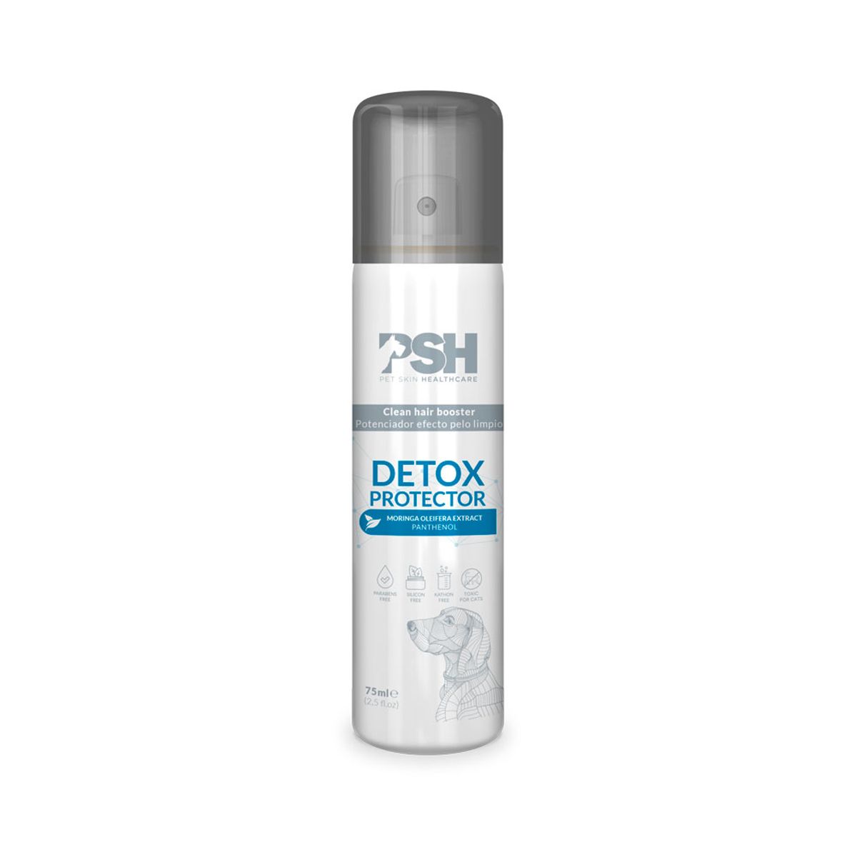 GENERICO - Spray Potenciador Efecto Pelo Limpio para Mascotas Detox Protector PSH 75 ml