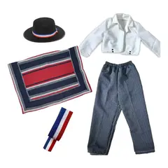 MORLAN - Traje Tipico Vestimenta Huaso Niño Fiestas Patrias Chile Poncho
