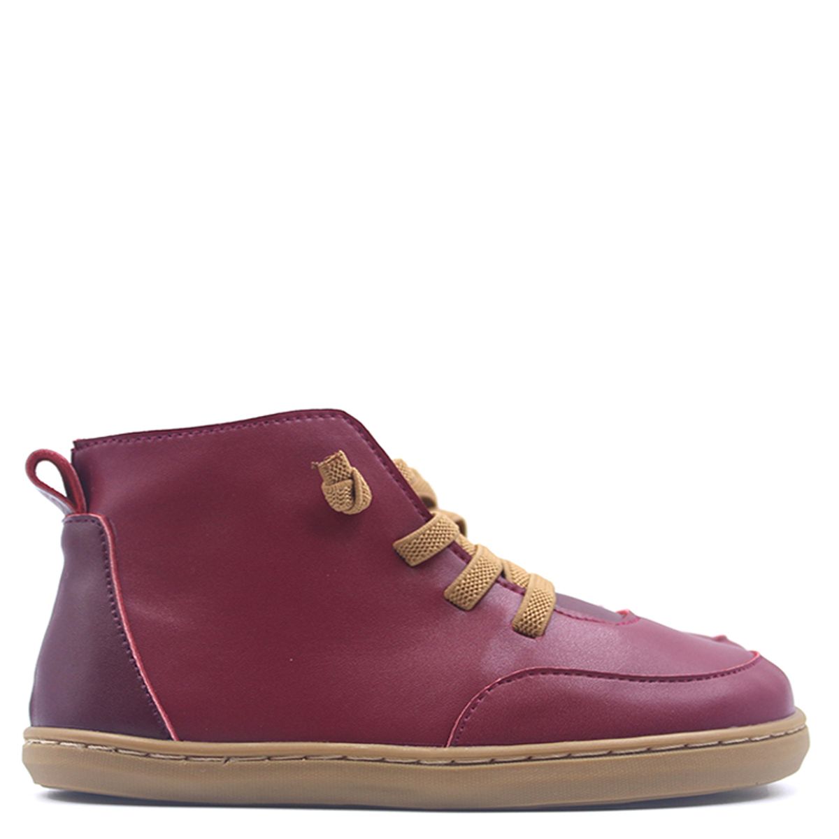 DODA - Zapatilla caña alta infantil ergonómica burdeo Rumi Tinto