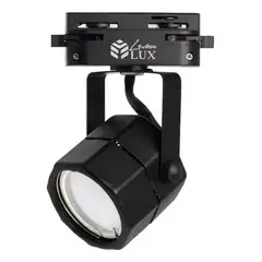 LEMU LUX - 4 Foco Riel Dimeable 220v Luz Calida + Riel Monofásico 2mt Negro Gu10