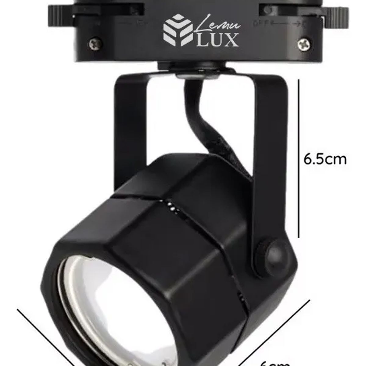 LEMU LUX - 4 Foco Riel Dimeable 220v Luz Calida + Riel Monofásico 2mt Negro Gu10