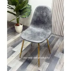 HABITA2 CHILE - Silla de Comedor Murcia Gamuza - Gris