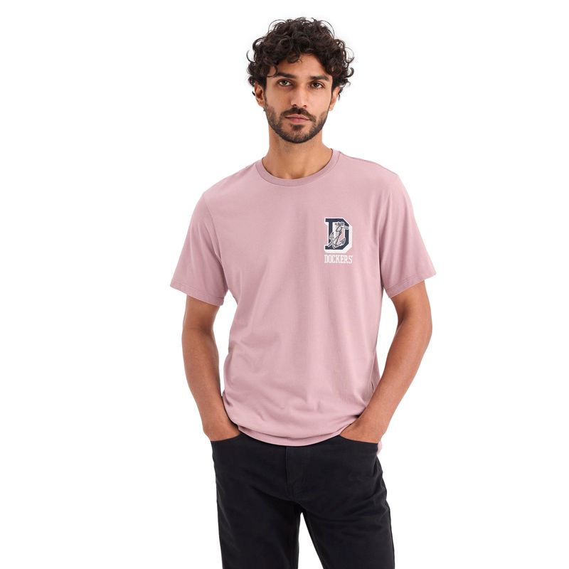 DOCKERS - Polera Hombre Graphic Tee Slim Fit Rosa Dockers