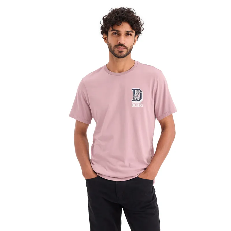 DOCKERS - Polera Hombre Graphic Tee Slim Fit Rosa Dockers