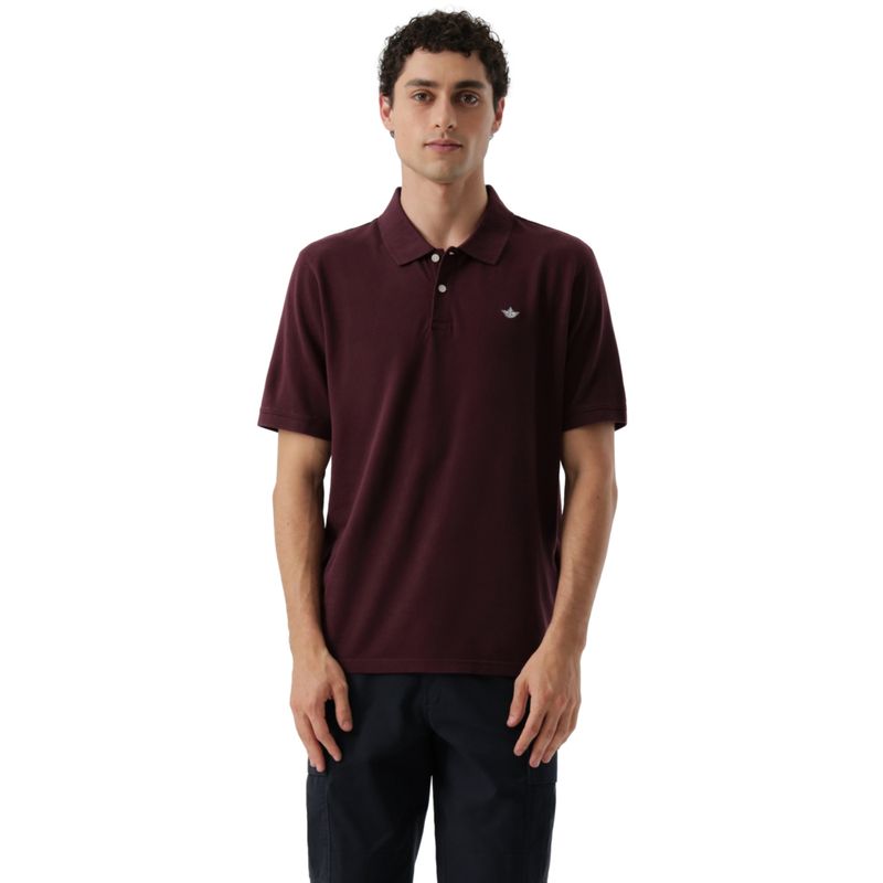 DOCKERS - Polera Hombre Polo Piqué Regular Fit Burdeo Dockers