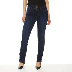WADOS - JEANS SLIM TIRO ALTO PUSH UP PRETINA MEDIA 2 BOTONES
