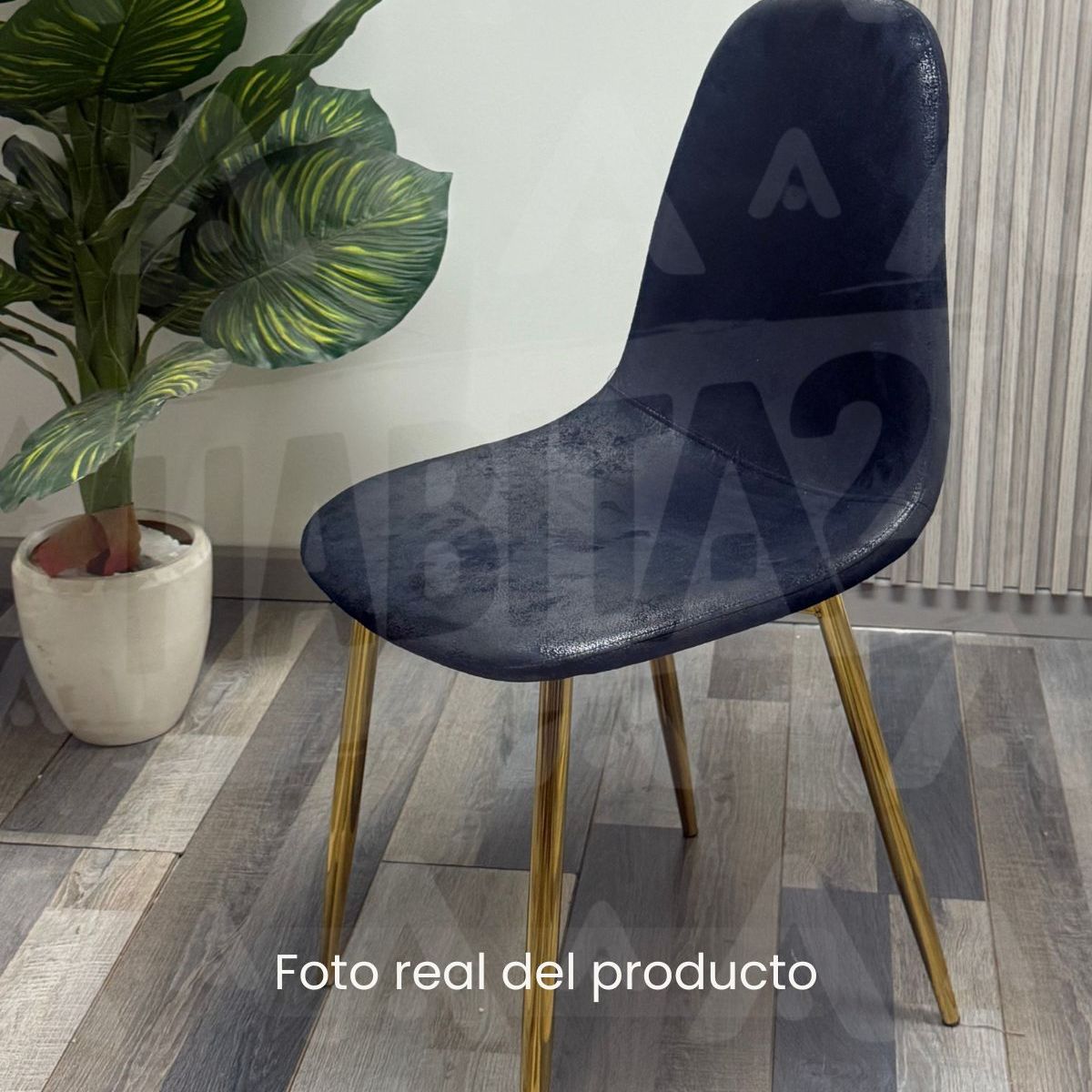 HABITA2 CHILE - Silla de Comedor Murcia Gamuza - Negro