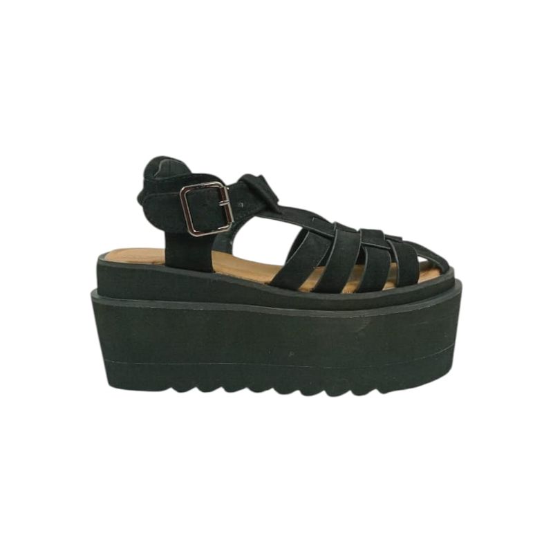 HERIEL - Sandalia Negra Plataforma