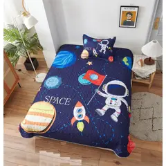 GENERICO - CUBRECAMA 3D WYM DE NIÑO DISEÑO ESPACIAL 1.5 PLAZA