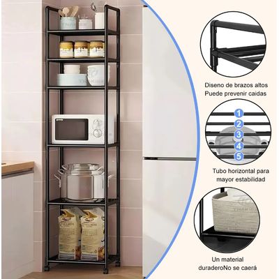 Imagen 2 del producto Estante Organizador Metálico De 6 Niveles De Cocina Baño