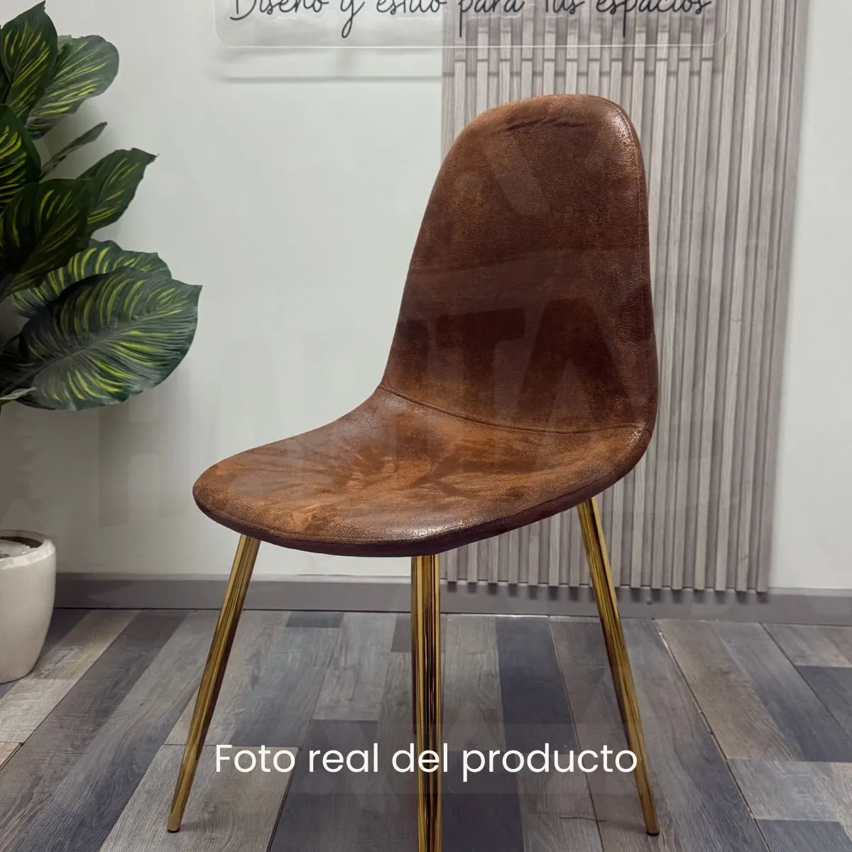 HABITA2 CHILE - Pack 2 Silla de Comedor Murcia Gamuza - Marrón