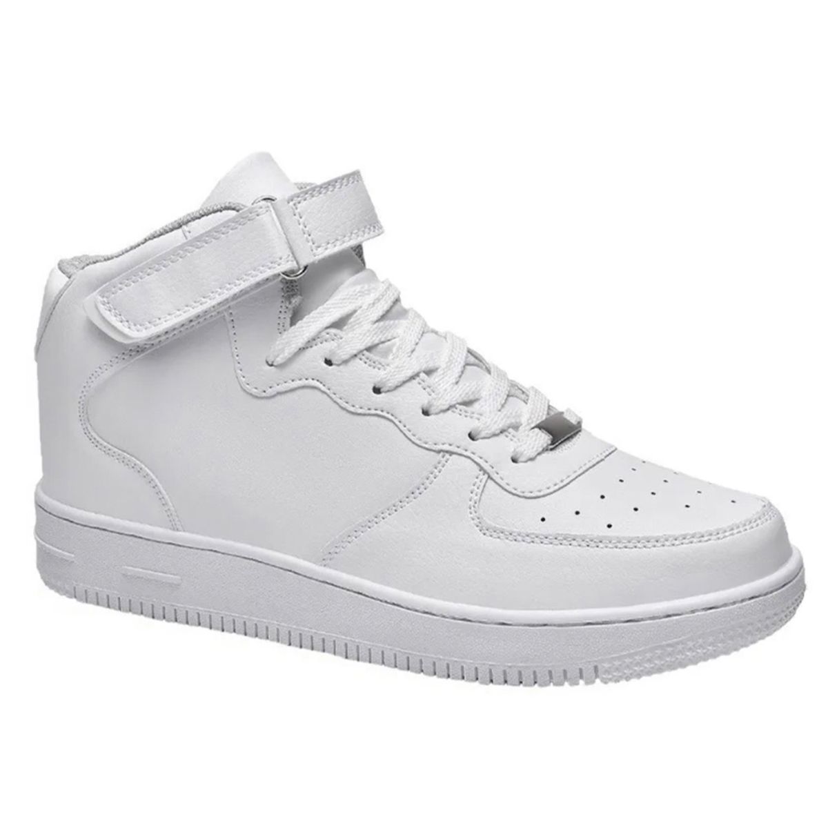 AGW - Zapatillas Deportiva Mujer Blanca Caña Alta Eco Cuero