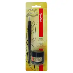 SPEEDBALL - Set plumilla #102 Crow Quill y Tinta Negra 12ml