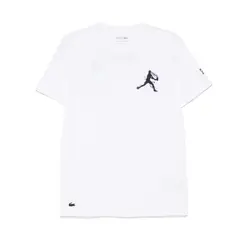 LACOSTE - Polera Novak Djokovic Blanca Tenis Padel