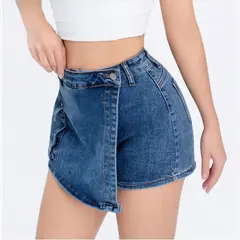 AGW - Falda Short Push Up Levanta Cola Corte Colombiano Tiro Alto