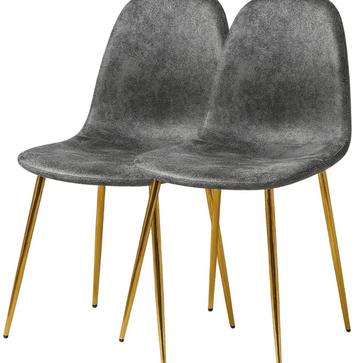 HABITA2 CHILE - Pack 2 Silla de Comedor Murcia Gamuza - Gris