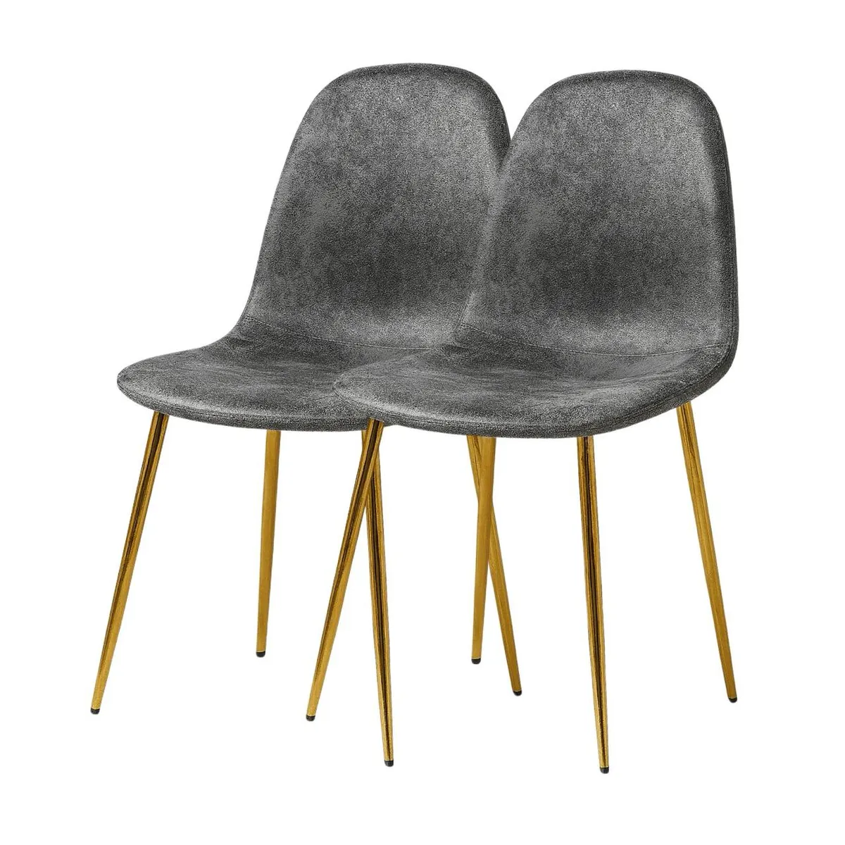 HABITA2 CHILE - Pack 2 Silla de Comedor Murcia Gamuza - Gris