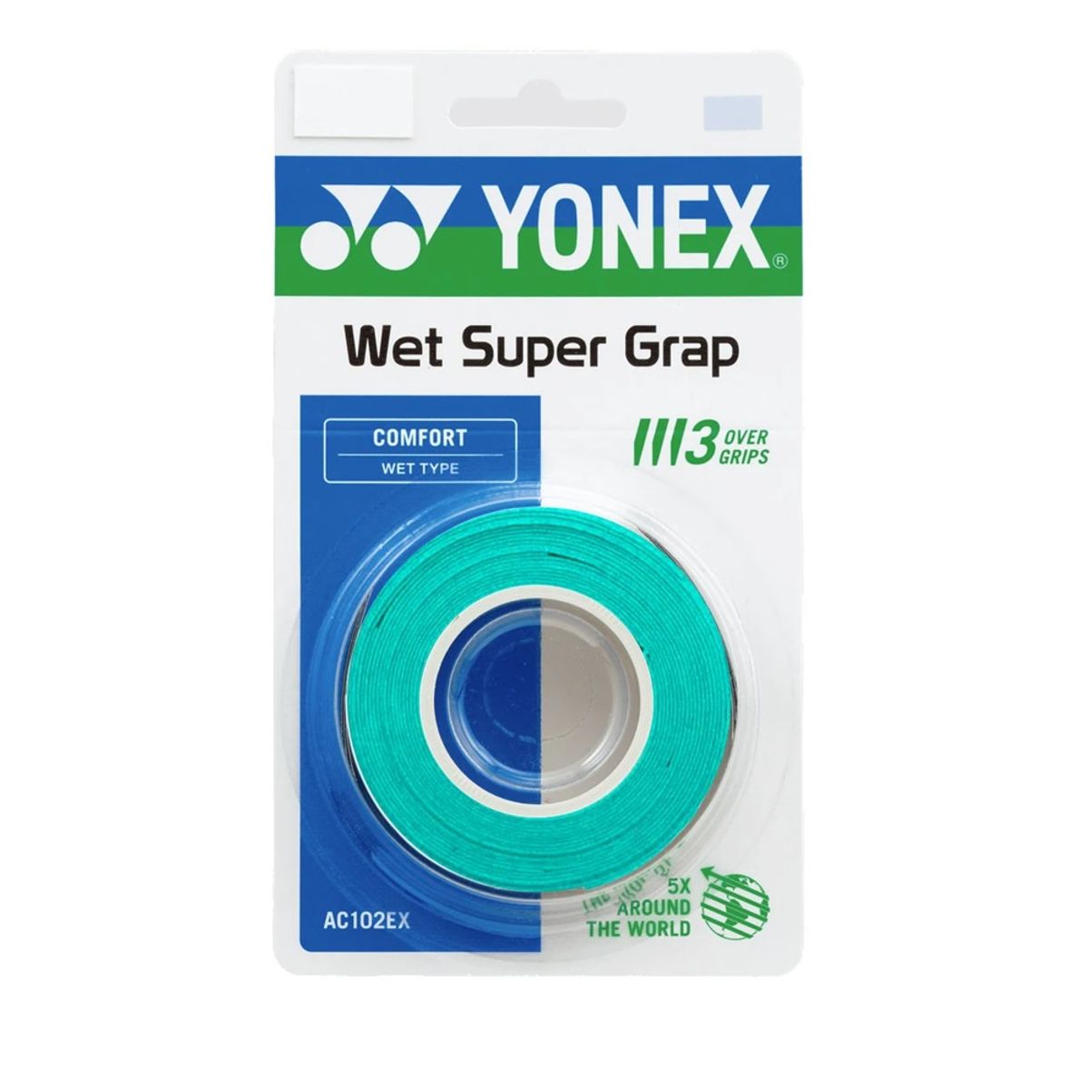 YONEX - Overgrip Yonex Super Grap Verde Agua X3 Tenis Padel