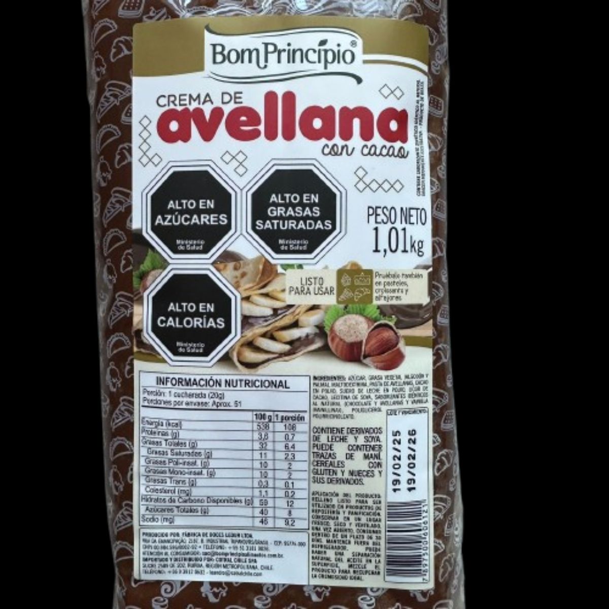 GENERICO - Relleno Crema de Avellanas Bon Principio 1kg