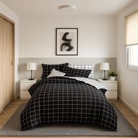 Set de sábanas King 25 plazas diseño Queen Cuadrícula modelo 623