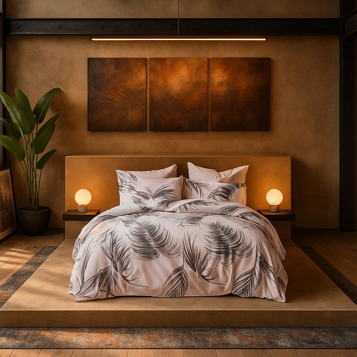 ARMONIA - Ropa de cama King 25 plazas diseño Queen Tropical modelo 640