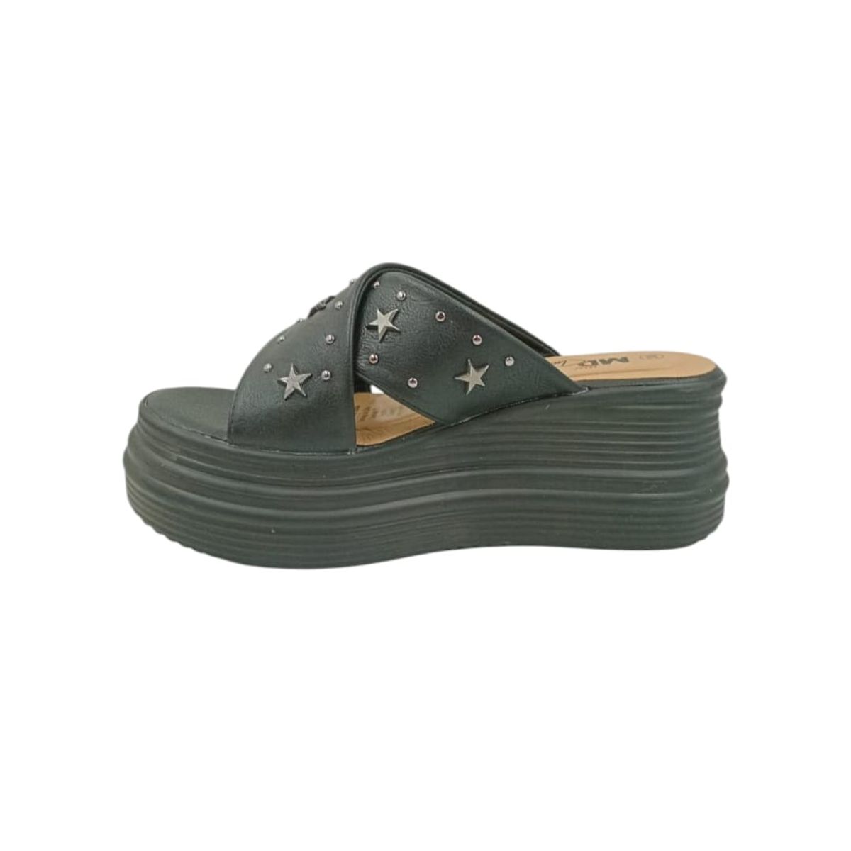 HERIEL - Sandalia Negra Plataforma Mujer